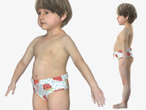Beachwear for Toddlers 3D 模型