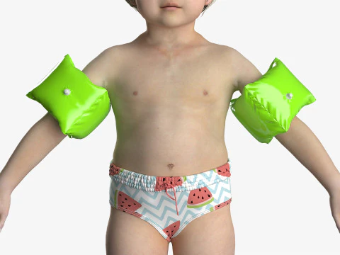 Beachwear for Toddlers 3D Model