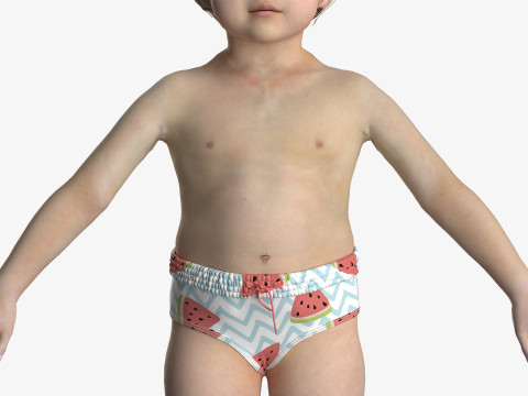 Beachwear for Toddlers 3D 模型