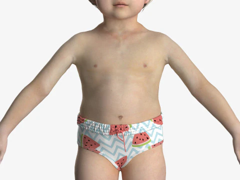 Beachwear for Toddlers 3D Model