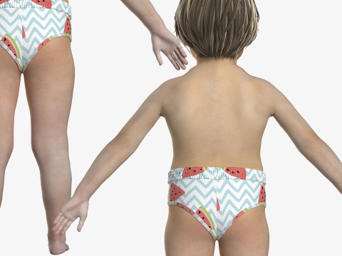 Beachwear for Toddlers 3D 模型