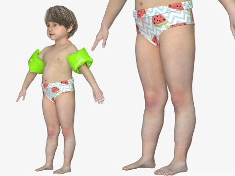 Beachwear for Toddlers 3D Model