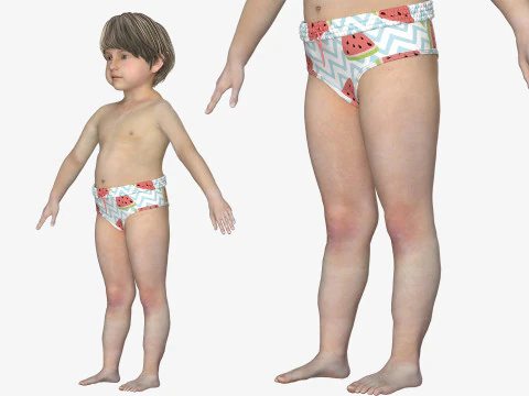 Beachwear for Toddlers 3D Model