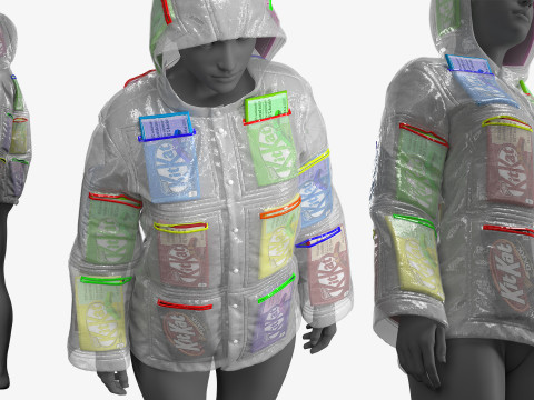 Raincoat with Kitkats 3D Модель