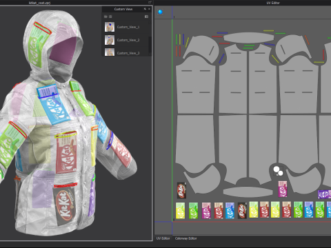 Raincoat with Kitkats 3D Модель