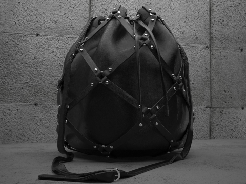 Leather Bag with Rings 3D Модель