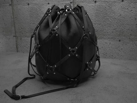Leather Bag with Rings Model 3D