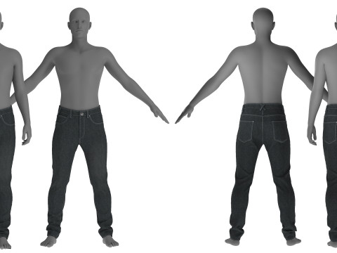 Mens Jeans 3Dモデル