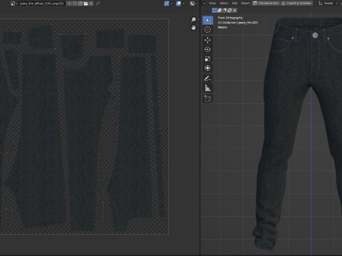 Mens Jeans 3Dモデル