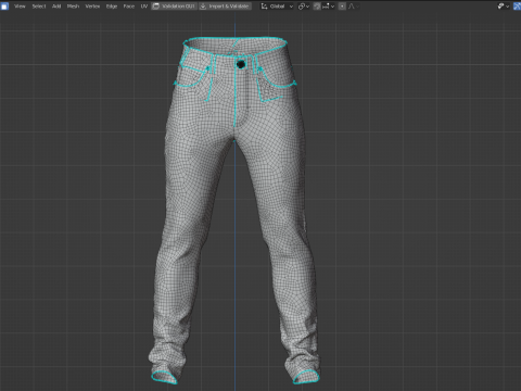 Mens Jeans 3Dモデル