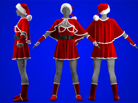 Mrs Santa Costume Modelo 3D