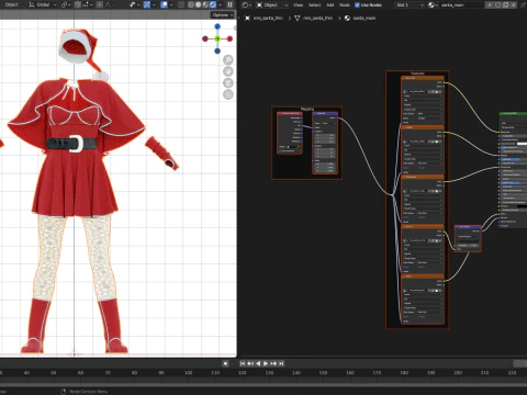 Mrs Santa Costume 3D Model