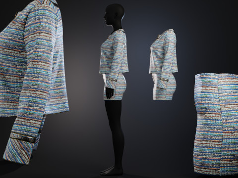 Multicolor Suit with Heart Accessories 3D Model
