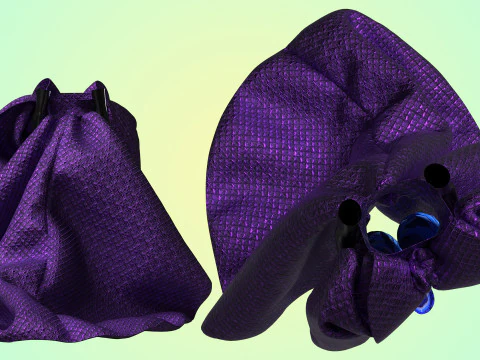 Quilted Taffeta Dress 3D Model