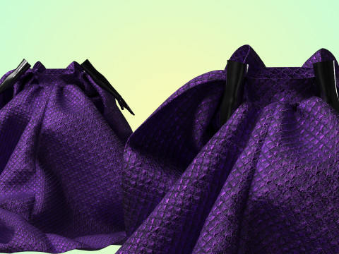 Quilted Taffeta Dress Modèle 3D