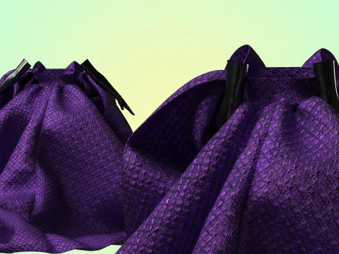 Quilted Taffeta Dress 3D Model