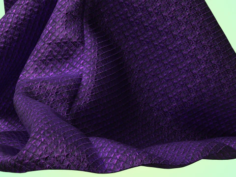 Quilted Taffeta Dress 3D Model