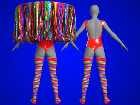 Rainbow Parade Outfit 3D मॉडल