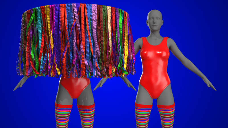 Rainbow Parade Outfit 3D मॉडल .c4d .max .obj .3ds .fbx .stl .blend