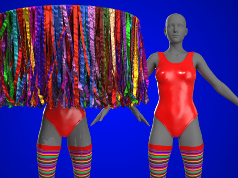 Rainbow Parade Outfit 3D Модель