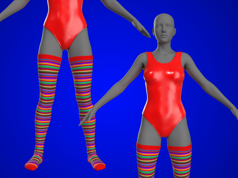 Rainbow Parade Outfit 3D मॉडल