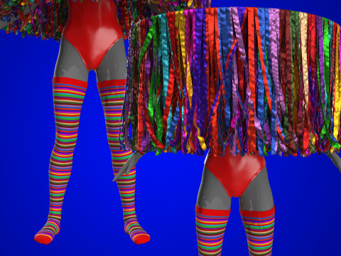 Rainbow Parade Outfit 3D मॉडल
