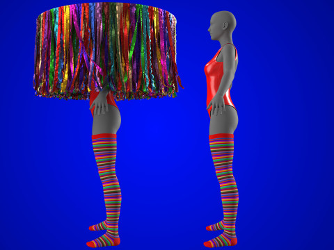 Rainbow Parade Outfit 3D मॉडल