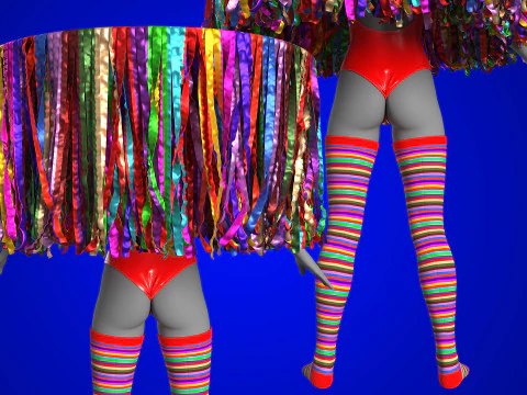 Rainbow Parade Outfit 3D Model