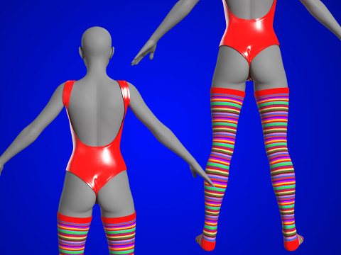 Rainbow Parade Outfit 3D मॉडल