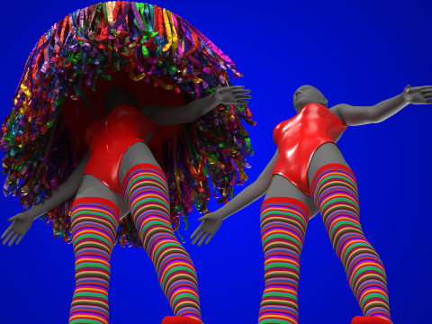 Rainbow Parade Outfit 3D मॉडल
