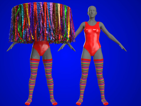 Rainbow Parade Outfit 3D मॉडल
