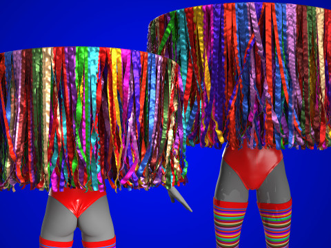 Rainbow Parade Outfit 3D मॉडल