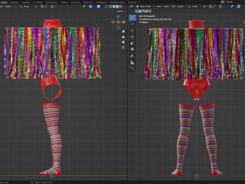 Rainbow Parade Outfit 3D मॉडल
