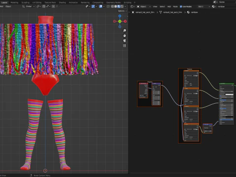 Rainbow Parade Outfit 3D Model