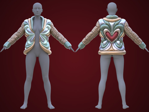 Schiaparelli Puffer Jacket 3D-Modell