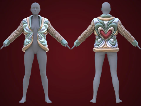 Schiaparelli Puffer Jacket 3D Model