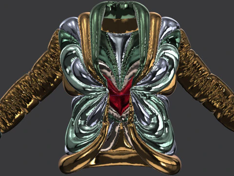 Schiaparelli Puffer Jacket 3D Model