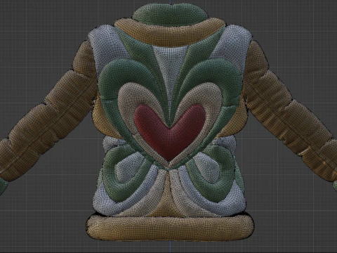 Schiaparelli Puffer Jacket 3D Model
