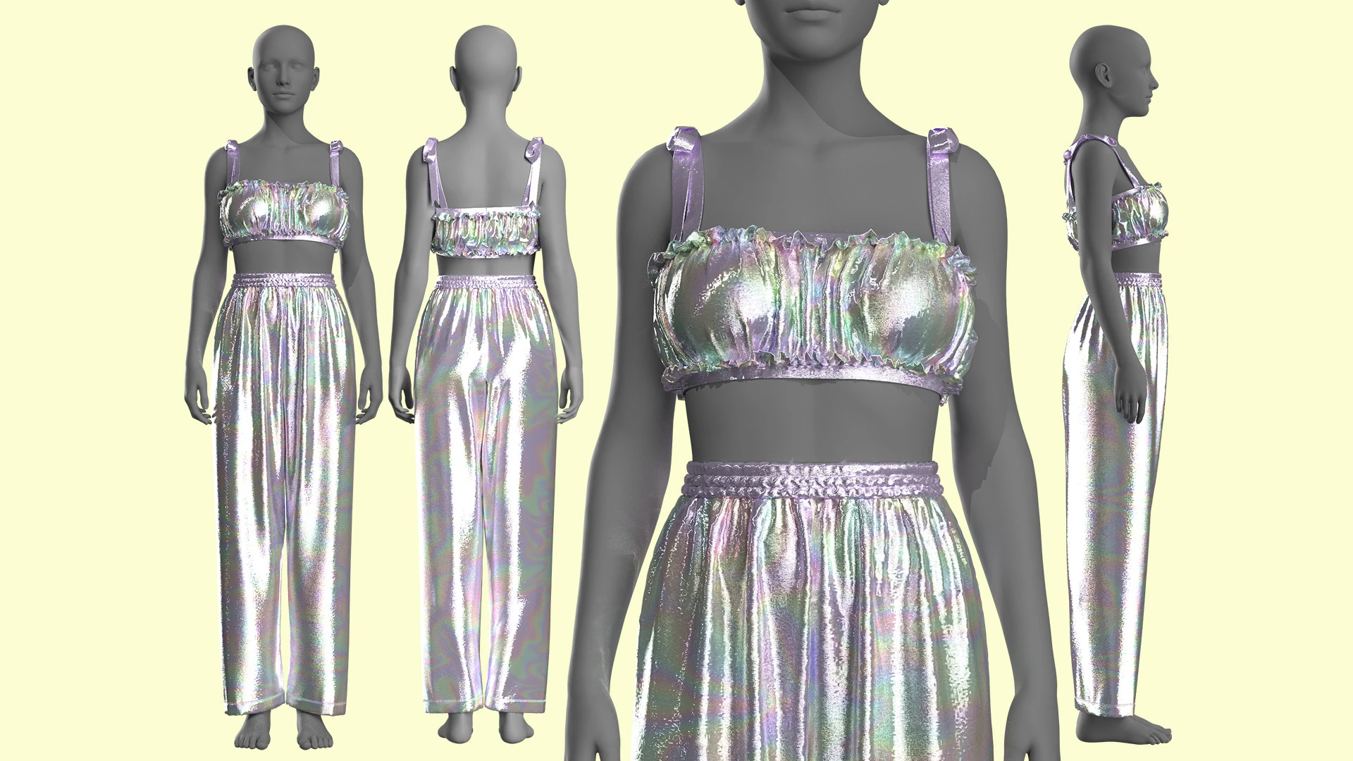 Silky Outfit 3D Model .c4d .max .obj .3ds .fbx .stl .blend 