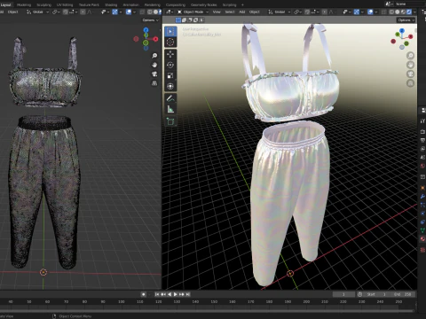 Silky Outfit 3D Model