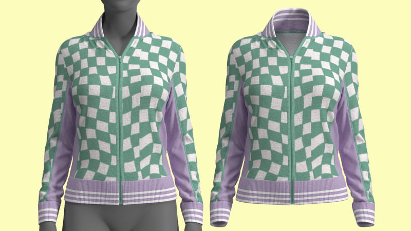 Retro Sport Jacket 3Dモデル .c4d .max .obj .3ds .fbx .stl .blend