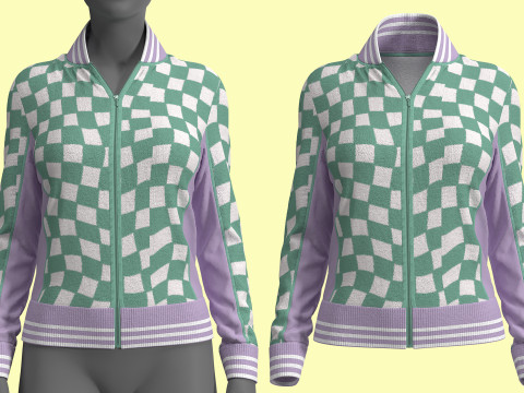 Retro Sport Jacket Model 3D