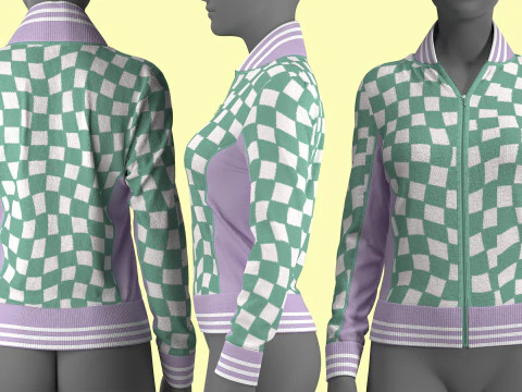 Retro Sport Jacket 3D Model