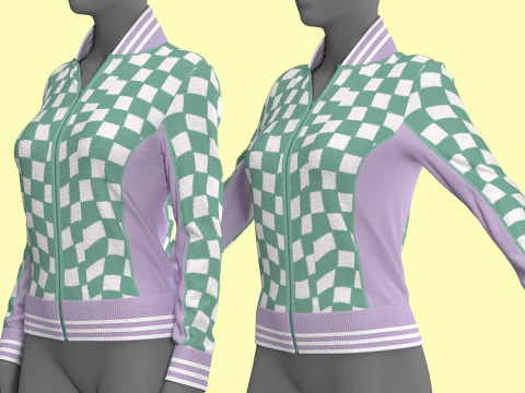Retro Sport Jacket 3D Model