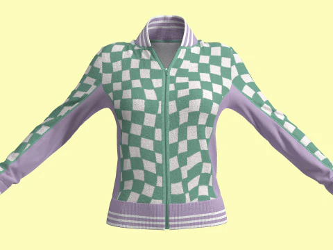 Retro Sport Jacket 3D Model