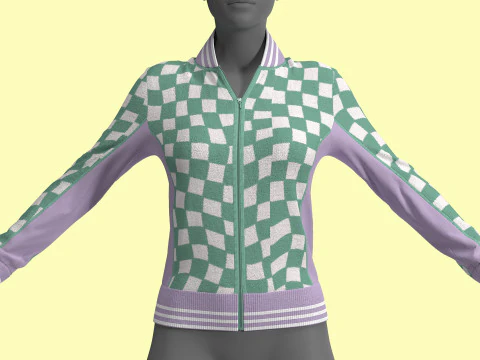 Retro Sport Jacket 3D Model