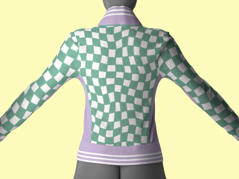 Retro Sport Jacket 3D Model