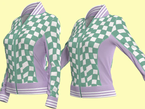 Retro Sport Jacket 3D Model
