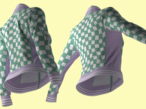 Retro Sport Jacket 3D Model