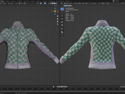 Retro Sport Jacket 3Dモデル